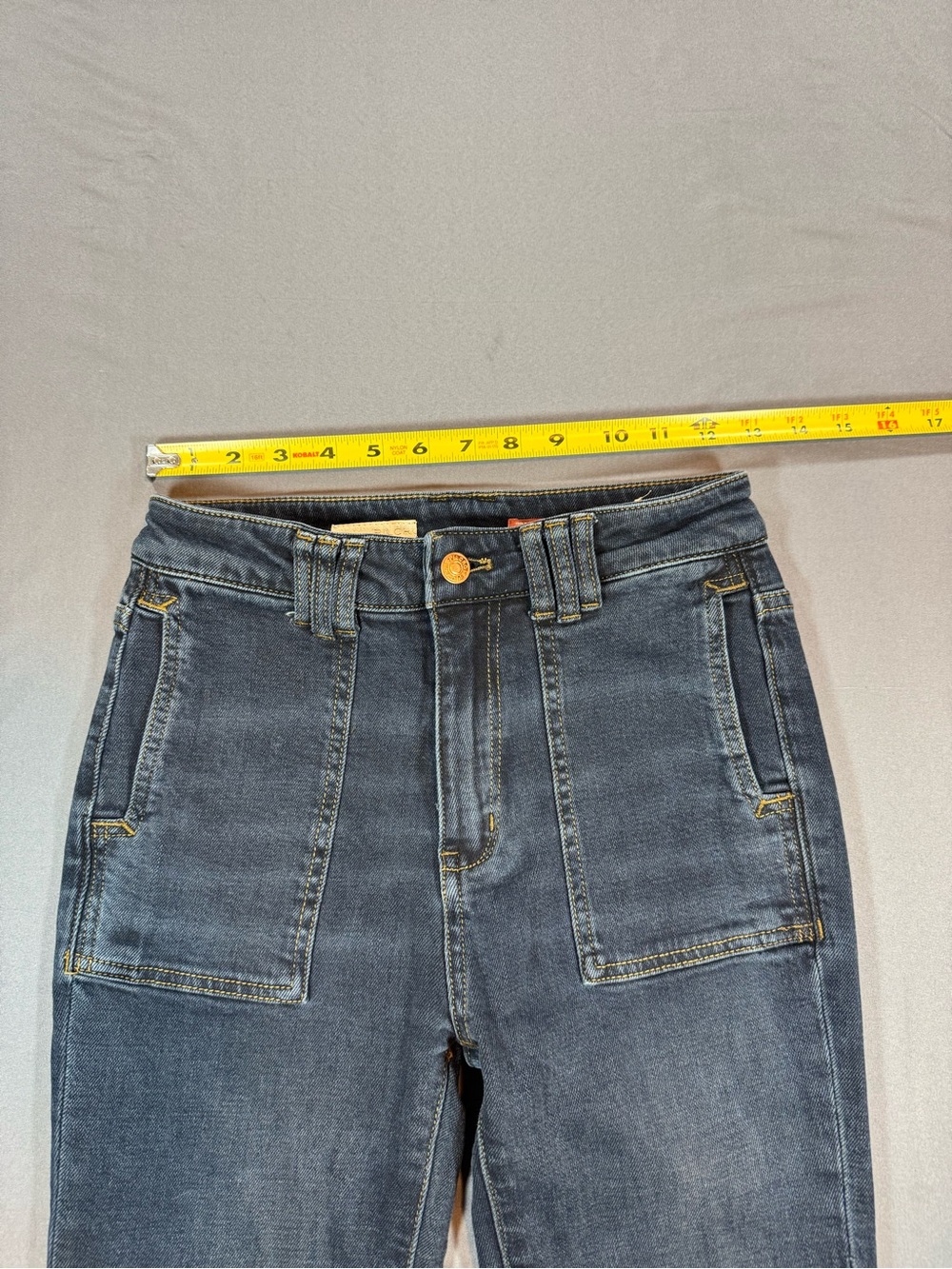 Pilcro The Icon Dark Blue High-Rise Wide-Leg Jeans Size 25 - Picture 6 of 7